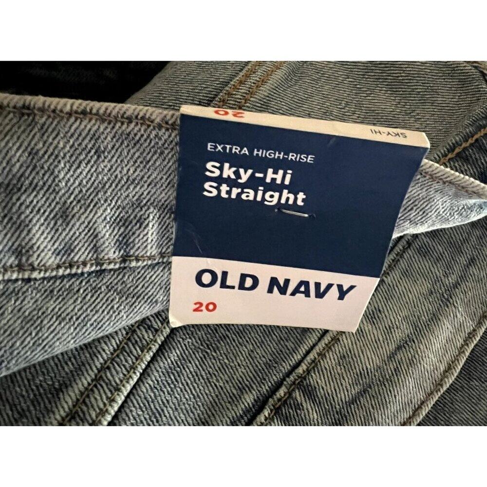 Old Navy Extra High Rise Sky-Hi Straight Jeans Women's Size 20 New with Tags Dis - Picture 6 of 7